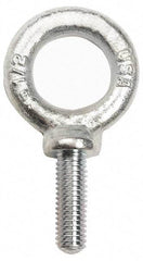 Gibraltar - 900 Lb Capacity, Forged Steel, 5/16-18 Thread, Fixed Lifting Eye Bolt - Fully Threaded, 1-1/8" Shank, 1-1/8" Thread Length, Shoulder - Benchmark Tooling