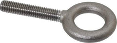 Gibraltar - 2,600 Lb Capacity, Steel, 1/2-13 Thread, Lifting Eye Bolt - Fully Threaded, 2-1/2" Shank, 2-1/2" Thread Length, No Shoulder - Benchmark Tooling