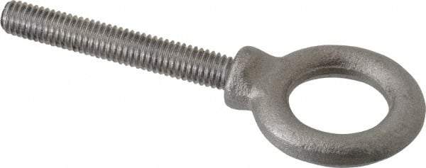 Gibraltar - 1,400 Lb Capacity, Steel, 3/8-16 Thread, Lifting Eye Bolt - Fully Threaded, 2-1/2" Shank, 2-1/2" Thread Length, Shoulder - Benchmark Tooling