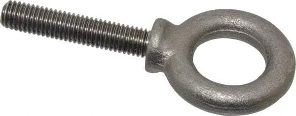 Gibraltar - 2,600 Lb Capacity, Steel, 1/2-13 Thread, Lifting Eye Bolt - Fully Threaded, 2-1/2" Shank, 2-1/2" Thread Length, Shoulder - Benchmark Tooling