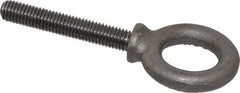 Gibraltar - 2,600 Lb Capacity, Forged Steel, 1/2-13 Thread, Fixed Lifting Eye Bolt - Fully Threaded, 3" Shank, 3" Thread Length, Shoulder - Benchmark Tooling