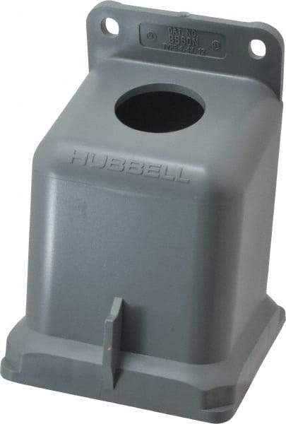 Hubbell Wiring Device-Kellems - 60, 63 Amp, 1-1/4 Inch Hub Size, Plastic Pin and Sleeve Angle Back Box - IP67, 15° Box Angle - Benchmark Tooling