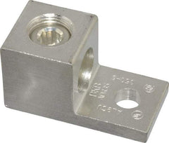 Thomas & Betts - 6 AWG Noninsulated Compression Connection Square Ring Terminal - 3/8" Stud, 2-1/4" OAL x 1-1/8" Wide, Tin Plated Aluminum Contact - Benchmark Tooling