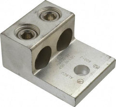 Thomas & Betts - 2 AWG Noninsulated Compression Connection Rectangle Ring Terminal - 1/2" Stud, 3-3/16" OAL x 2-13/32" Wide, Tin Plated Aluminum Contact - Benchmark Tooling