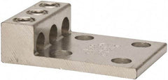 Thomas & Betts - 6 AWG Noninsulated Compression Connection Rectangle Ring Terminal - 1/2" Stud, 4-3/16" OAL x 2-13/16" Wide, Tin Plated Aluminum Contact - Benchmark Tooling