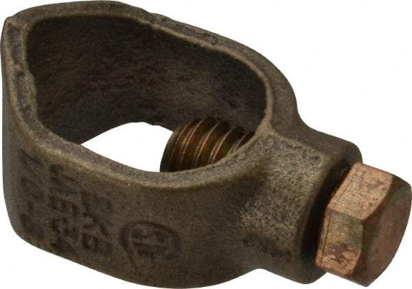 Thomas & Betts - 1/0 to 8 (Solid) AWG Compatible Single-Nut Rod Clamp - Copper Alloy, 2-11/32" OAL, CSA Certified, RoHS Compliant, UL Listed - Benchmark Tooling