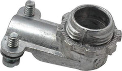 Thomas & Betts - 3/8" Trade, Die Cast Zinc Squeeze Clamp Angled FMC Conduit Connector - Noninsulated - Benchmark Tooling