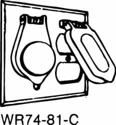 Thomas & Betts - Electrical Outlet Box Stainless Steel Weatherproof Cover - Includes Screw & Sealing Gasket - Benchmark Tooling