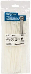 Thomas & Betts - 8-1/2" Long Natural (Color) Nylon Standard Cable Tie - 40 Lb Tensile Strength, 1.13mm Thick, 4" Max Bundle Diam - Benchmark Tooling