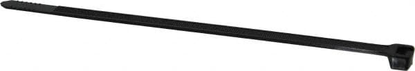 Thomas & Betts - 8" Long Black Nylon Standard Cable Tie - 120 Lb Tensile Strength, 1.91mm Thick, 2" Max Bundle Diam - Benchmark Tooling