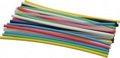 3M - 6" Long, 2:1, Polyolefin Heat Shrink Electrical Tubing - Black, Blue, Clear, Green, Red, White, Yellow - Benchmark Tooling