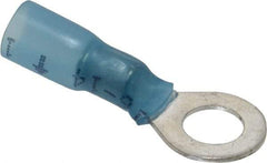 3M - 16-14 AWG Partially Insulated Crimp Connection Circular Ring Terminal - 1/4" Stud, 1.1" OAL x 0.47" Wide, Copper Contact - Benchmark Tooling