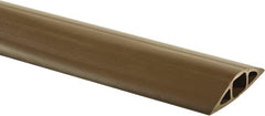 Hubbell Wiring Device-Kellems - 1 Channel, 10 Ft Long, 7.9mm Max Compatible Cable Diam, Brown PVC On Floor Cable Cover - 2-3/4" Overall Width x 13.5mm Overall Height, 15.2mm Channel Width x 7.9mm Channel Height - Benchmark Tooling