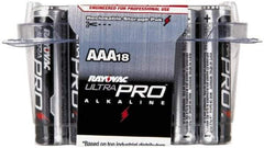Rayovac - Size AAA, Alkaline, 18 Pack, Standard Battery - 1.5 Volts, Button Tab Terminal - Benchmark Tooling