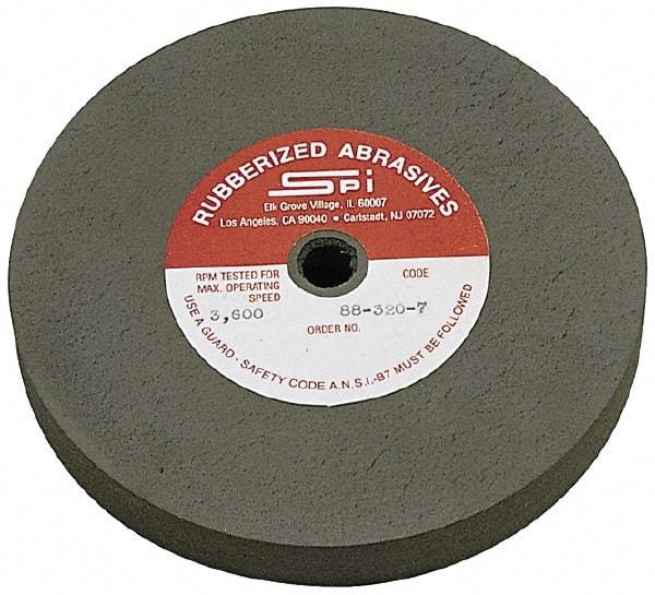 Made in USA - 6" Diam x 1/2" Hole x 3/4" Thick, 80 Grit Surface Grinding Wheel - Aluminum Oxide/Silicon Carbide Blend, Medium Grade, 3,600 Max RPM - Benchmark Tooling