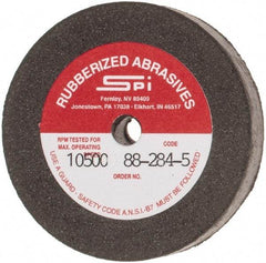 Made in USA - 2" Diam x 1/4" Hole x 3/8" Thick, 80 Grit Surface Grinding Wheel - Aluminum Oxide/Silicon Carbide Blend, Medium Grade, 10,500 Max RPM - Benchmark Tooling