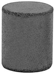 Made in USA - 1" Max Diam x 1-1/2" Long, Cylinder, Rubberized Point - Fine Grade, Silicon Carbide, 1/4" Arbor Hole, Unmounted - Benchmark Tooling