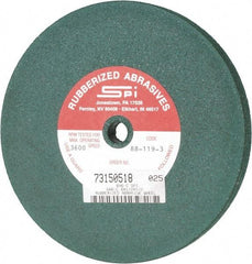 Made in USA - 6" Diam x 1/2" Hole x 1/2" Thick, 46 Grit Surface Grinding Wheel - Aluminum Oxide/Silicon Carbide Blend, Coarse Grade, 3,600 Max RPM - Benchmark Tooling