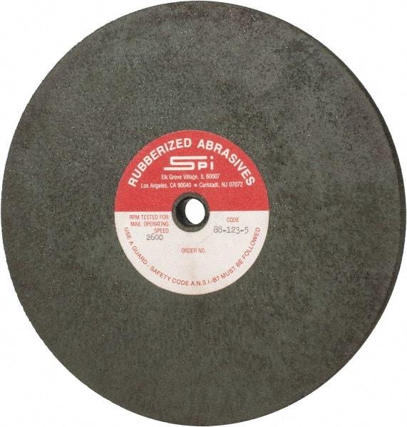 Made in USA - 8" Diam x 1/2" Hole x 3/8" Thick, 46 Grit Surface Grinding Wheel - Aluminum Oxide/Silicon Carbide Blend, Coarse Grade, 2,600 Max RPM - Benchmark Tooling