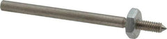 Made in USA - 1/8" Shank Rubberized Abrasive Point Mandrel - 1/8" Hole Compatibility, for Points - Benchmark Tooling