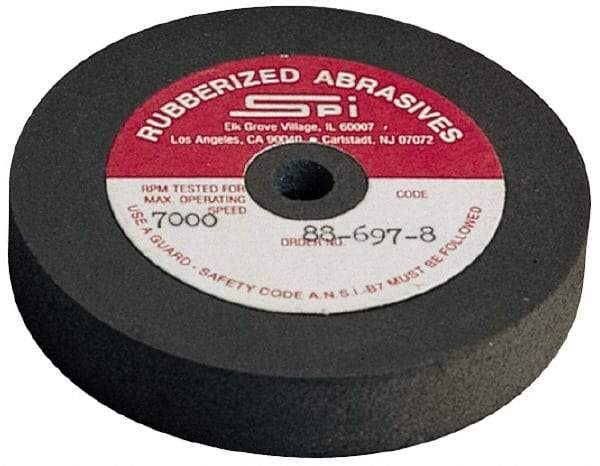 Made in USA - 4" Diam x 1/2" Hole x 3/4" Thick, 120 Grit Surface Grinding Wheel - Aluminum Oxide/Silicon Carbide Blend, Fine Grade, 5,250 Max RPM - Benchmark Tooling