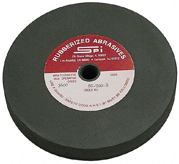 Made in USA - 8" Diam x 1/2" Hole x 1/2" Thick, 240 Grit Surface Grinding Wheel - Aluminum Oxide/Silicon Carbide Blend, Very Fine Grade, 2,600 Max RPM - Benchmark Tooling