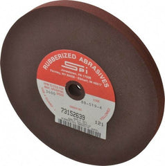 Made in USA - 6" Diam x 1/2" Hole x 1/2" Thick, 120 Grit Surface Grinding Wheel - Aluminum Oxide/Silicon Carbide Blend, Fine Grade, 3,500 Max RPM - Benchmark Tooling