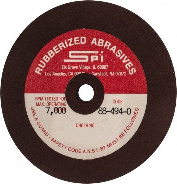 Made in USA - 3" Diam x 1/4" Hole x 1/8" Thick, 120 Grit Surface Grinding Wheel - Aluminum Oxide/Silicon Carbide Blend, Fine Grade, 7,000 Max RPM - Benchmark Tooling