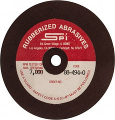 Made in USA - 3" Diam x 1/4" Hole x 1/8" Thick, 120 Grit Surface Grinding Wheel - Aluminum Oxide/Silicon Carbide Blend, Fine Grade, 7,000 Max RPM - Benchmark Tooling