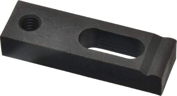 Gibraltar - 1/4" Stud, Medium Carbon Steel, Strap Clamp - 1/2" Travel, 2" OAL x 5/8" Wide x 3/8" High, Black Oxide Finish, Radius Nose - Benchmark Tooling