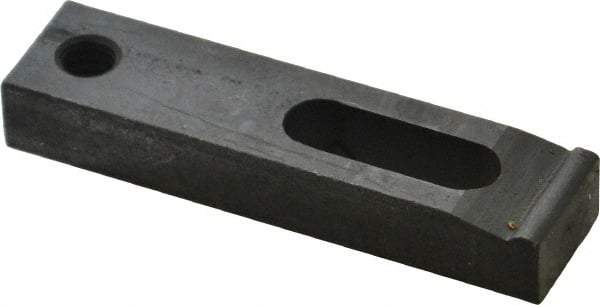 Gibraltar - 1/4" Stud, Medium Carbon Steel, Strap Clamp - 1/2" Travel, 2-1/2" OAL x 5/8" Wide x 3/8" High, Black Oxide Finish, Radius Nose - Benchmark Tooling