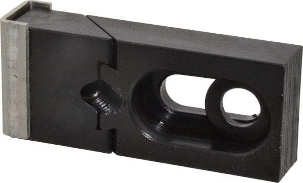 Gibraltar - 2-3/4" OAL x 1-1/4" Overall Width, Standard Grip Nose, Steel Manual Edge Clamp - Black Oxide Coating, 5/8" High, 3/8" Socket Cap Screw Slot, 11/16" Travel - Benchmark Tooling