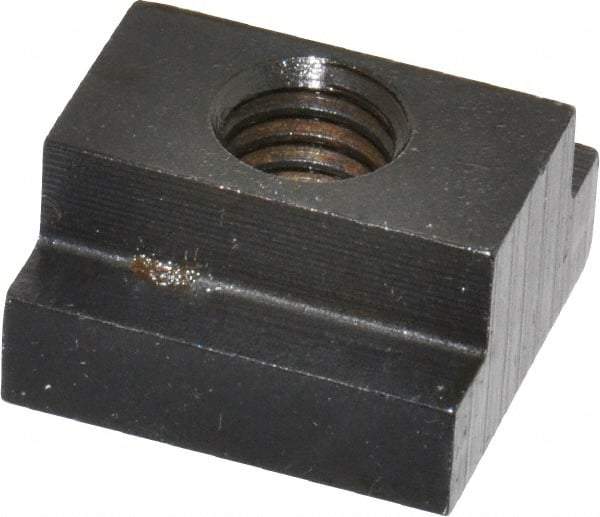 Gibraltar - 3/8-16 Blind Tapped T Slot Nut - 1/2" Slot Width, 7/8 x 9/32" Base Width x Height, 7/8 x 1/2" OAL x Height - Benchmark Tooling