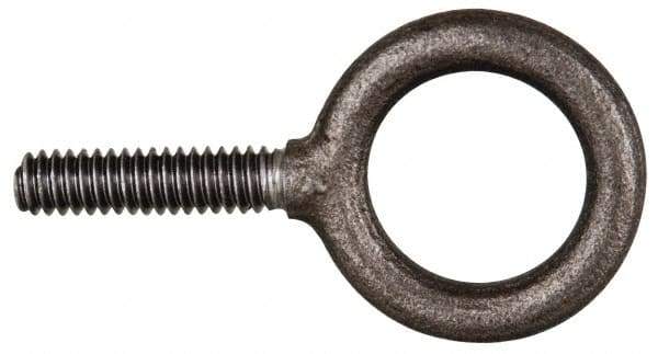 Gibraltar - 9,000 Lb Capacity, Steel, 1-14 Thread, Fixed Lifting Eye Bolt - Fully Threaded, 2-1/2" Shank, 2-1/2" Thread Length, Shoulder - Benchmark Tooling