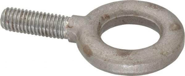 Gibraltar - 2,400 Lb Capacity, Steel, 1/2-13 Thread, Fixed Lifting Eye Bolt - Fully Threaded, 1-1/2" Shank, 1-1/2" Thread Length, No Shoulder - Benchmark Tooling