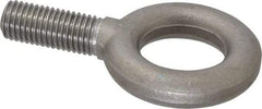 Gibraltar - 5,000 Lb Capacity, Steel, 3/4-10 Thread, Fixed Lifting Eye Bolt - Fully Threaded, 2" Shank, 2" Thread Length, No Shoulder - Benchmark Tooling