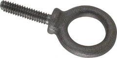 Gibraltar - 500 Lb Capacity, Steel, 1/4-20 Thread, Fixed Lifting Eye Bolt - Fully Threaded, 1" Shank, 1" Thread Length, Shoulder - Benchmark Tooling