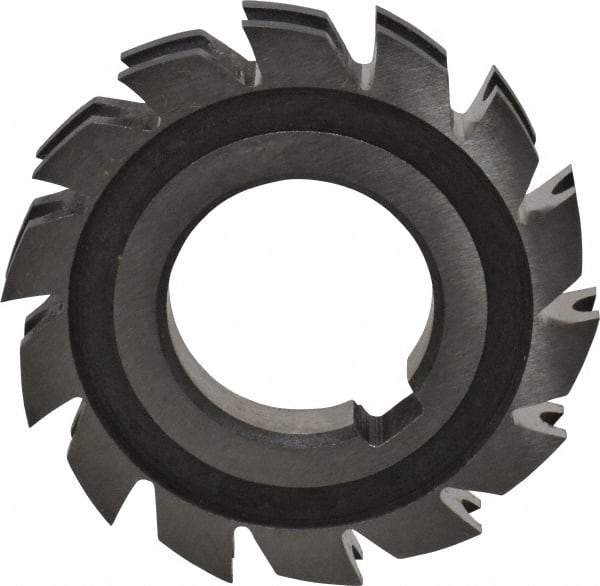 Made in USA - 3/32" Radius, 3/16" Circle Diam, 2-1/4" Diam x 0.385" Wide Cut, High Speed Steel Concave Radius Cutter - 2-1/4" OAL, Arbor Connection, Uncoated, Form Relieved, 10 Teeth - Benchmark Tooling