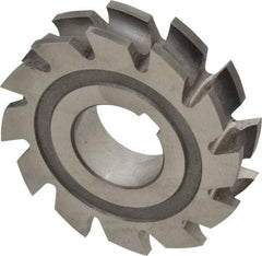 Made in USA - 3/16" Radius, 3/8" Circle Diam, 2-3/4" Diam x 0.635" Wide Cut, High Speed Steel Concave Radius Cutter - 2-3/4" OAL, Arbor Connection, Uncoated, Form Relieved, 10 Teeth - Benchmark Tooling