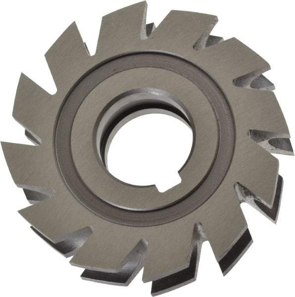 Made in USA - 1/4" Radius, 1/2" Circle Diam, 3" Diam x 0.822" Wide Cut, High Speed Steel Concave Radius Cutter - 3" OAL, Arbor Connection, Uncoated, Form Relieved, 10 Teeth - Benchmark Tooling