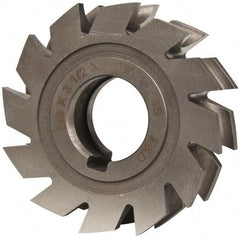 Made in USA - 5/16" Radius, 5/8" Circle Diam, 3-1/2" Diam x 1.01" Wide Cut, High Speed Steel Concave Radius Cutter - 3-1/2" OAL, Arbor Connection, Uncoated, Form Relieved, 10 Teeth - Benchmark Tooling