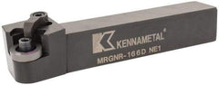 Kennametal - MRGN, Right Hand Cut, 15° Lead Angle, 1" Shank Height x 1" Shank Width, Negative Rake Indexable Turning Toolholder - 6" OAL, RN..64 Insert Compatibility, Series Kenloc - Benchmark Tooling