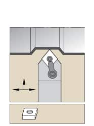 Kennametal - MCMN, Neutral Cut, 0° Lead Angle, 1-1/2" Shank Height x 1-1/2" Shank Width, Negative Rake Indexable Turning Toolholder - 7" OAL, CN..64. Insert Compatibility, Series Kenloc - Benchmark Tooling