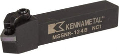 Kennametal - MSSN, Right Hand Cut, 45° Lead Angle, 3/4" Shank Height x 3/4" Shank Width, Negative Rake Indexable Turning Toolholder - 4-1/2" OAL, SN..43. Insert Compatibility, Series Kenloc - Benchmark Tooling