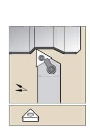 Kennametal - MTAN, Right Hand Cut, 3° Lead Angle, 1" Shank Height x 1" Shank Width, Negative Rake Indexable Turning Toolholder - 6" OAL, TN..43. Insert Compatibility, Series Kenloc - Benchmark Tooling