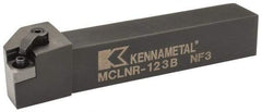 Kennametal - MCLN, Right Hand Cut, 5° Lead Angle, 3/4" Shank Height x 3/4" Shank Width, Negative Rake Indexable Turning Toolholder - 4-1/2" OAL, CN..32. Insert Compatibility, Series Kenloc - Benchmark Tooling