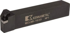 Kennametal - MCLN, Right Hand Cut, 5° Lead Angle, 1" Shank Height x 1" Shank Width, Negative Rake Indexable Turning Toolholder - 6" OAL, CN..32. Insert Compatibility, Series Kenloc - Benchmark Tooling