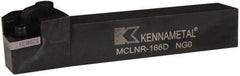 Kennametal - MCLN, Right Hand Cut, 5° Lead Angle, 1" Shank Height x 1" Shank Width, Negative Rake Indexable Turning Toolholder - 6" OAL, CN..64. Insert Compatibility, Series Kenloc - Benchmark Tooling