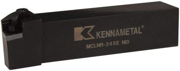 Kennametal - MCLN, Right Hand Cut, 5° Lead Angle, 1-1/2" Shank Height x 1-1/2" Shank Width, Negative Rake Indexable Turning Toolholder - 7" OAL, CN..54. Insert Compatibility, Series Kenloc - Benchmark Tooling