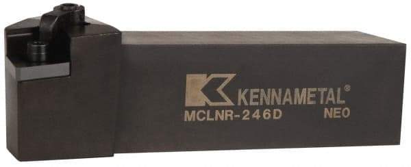 Kennametal - MCLN, Right Hand Cut, 5° Lead Angle, 1-1/2" Shank Height x 1-1/2" Shank Width, Negative Rake Indexable Turning Toolholder - 6" OAL, CN..64. Insert Compatibility, Series Kenloc - Benchmark Tooling